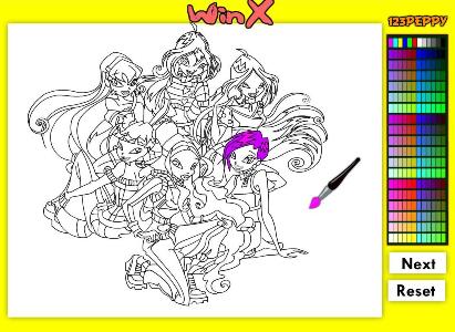 Игры Винкс / Winx: Раскраска Винкс / Winx coloring.  Игры для девочек онлайн.