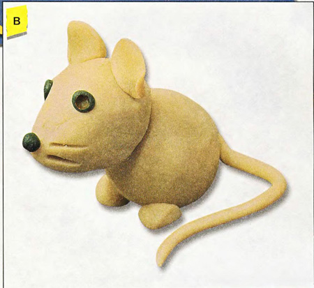 Мышка - Поделки из пластилина для детей 